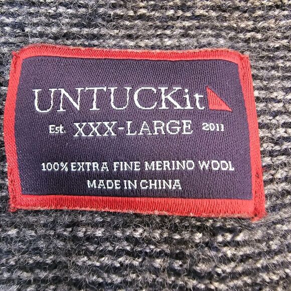 Untuckit Belguardo Birdseye  Sweater Sz XXXL 100% Fine Merino Wool Preppy P0281 - Picture 6 of 9